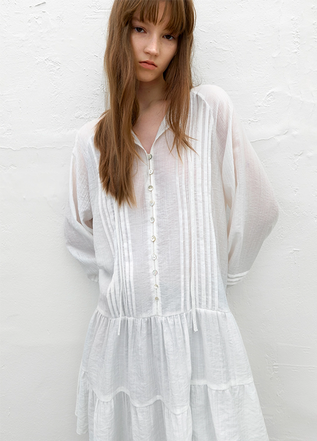 아뜰리에 나인 (OP-6324)UNBANCED DRAPE HEM LINE MINI DRESS 상품 이미지 2