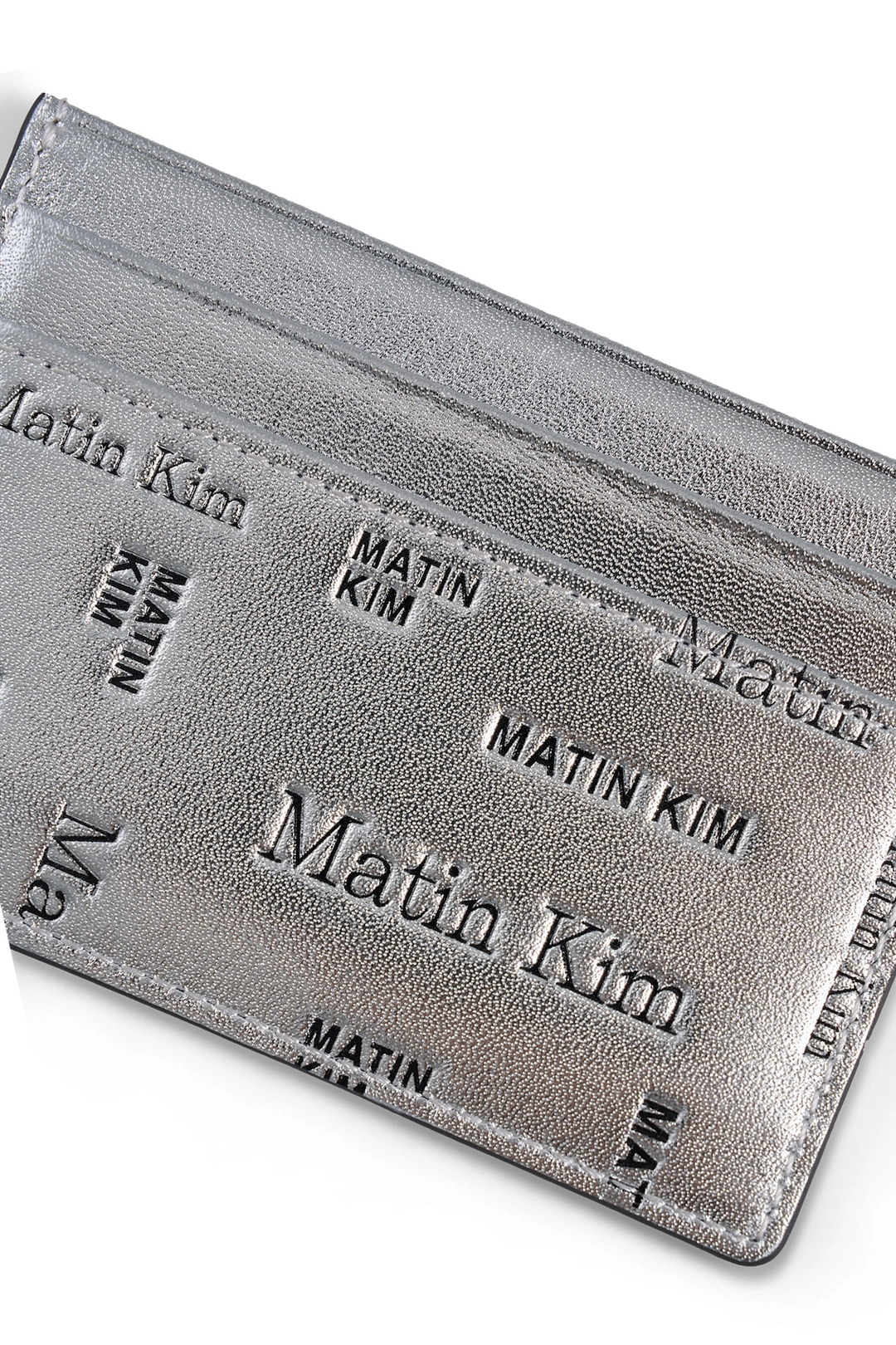 마뗑킴 MATIN ALL-OVER LOGO CARD WALLET IN SILVER 상품 이미지 3