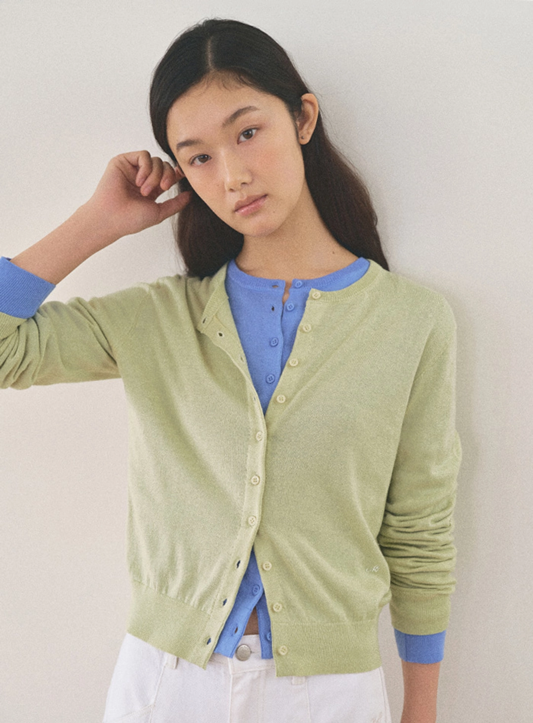 망고매니플리즈 MOLLI ROUND CARDIGAN_MINT 상품 이미지 3