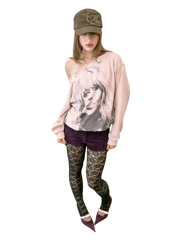 Cheeky Lace Leggings Black