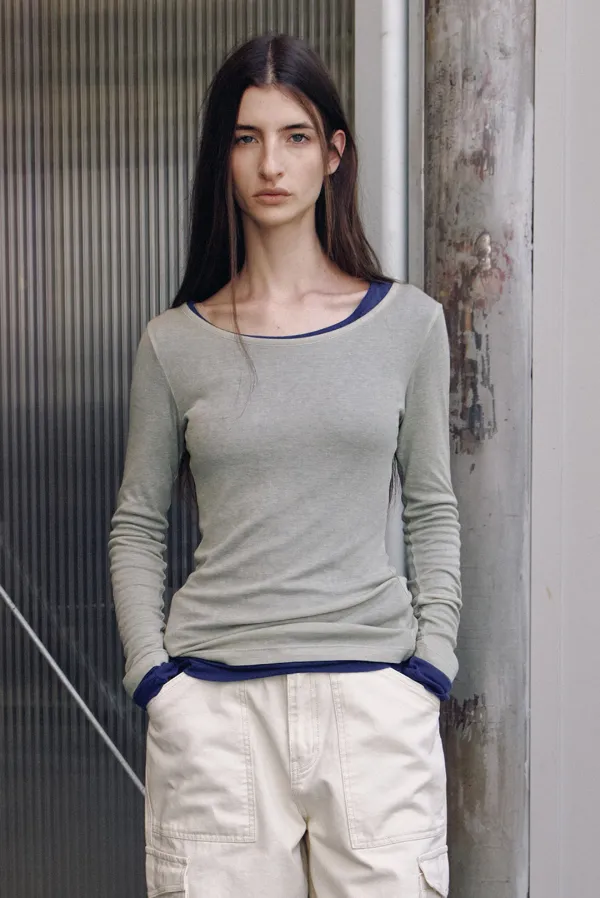 soft layered tee - mint