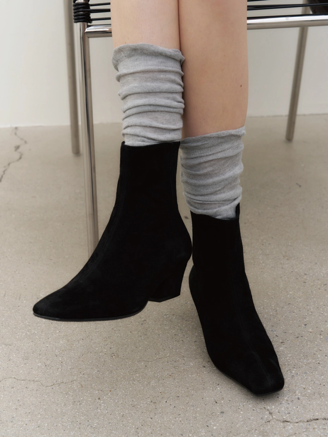 러브듀이 25 ACCORDION ankle boots/ 블랙스웨이드 상품 이미지 2