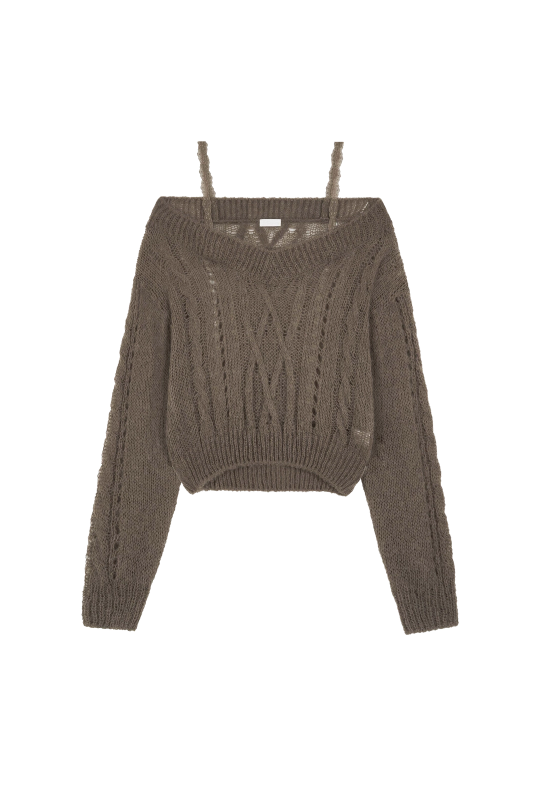 클리시어 Rose milk lace knit, Cocoa 상품 이미지 1