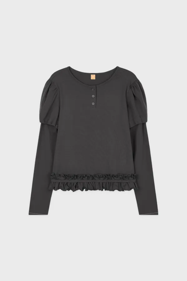 Balloon Puff Layered Sleeve (Charcoal)