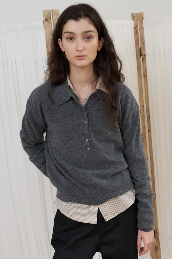 TINT COLLAR KNIT_merange gray