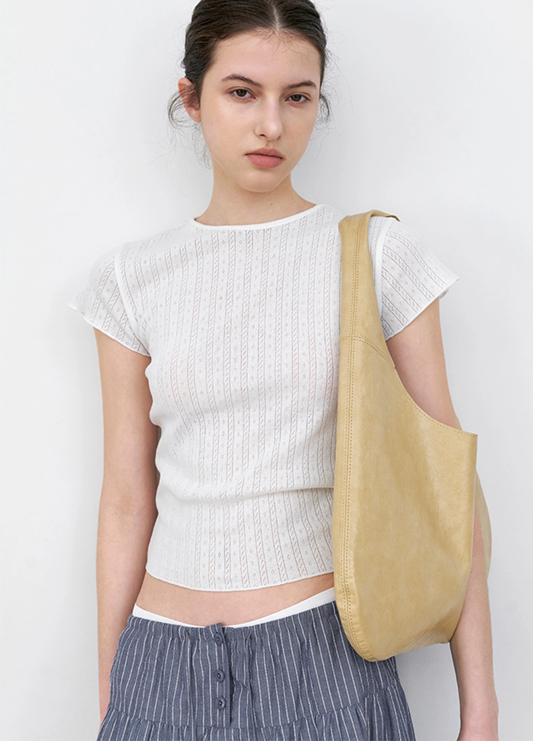 아뜰리에 나인 (T-7220)POINTEL SLIMFIT ROUND NECK TEE 상품 이미지 1