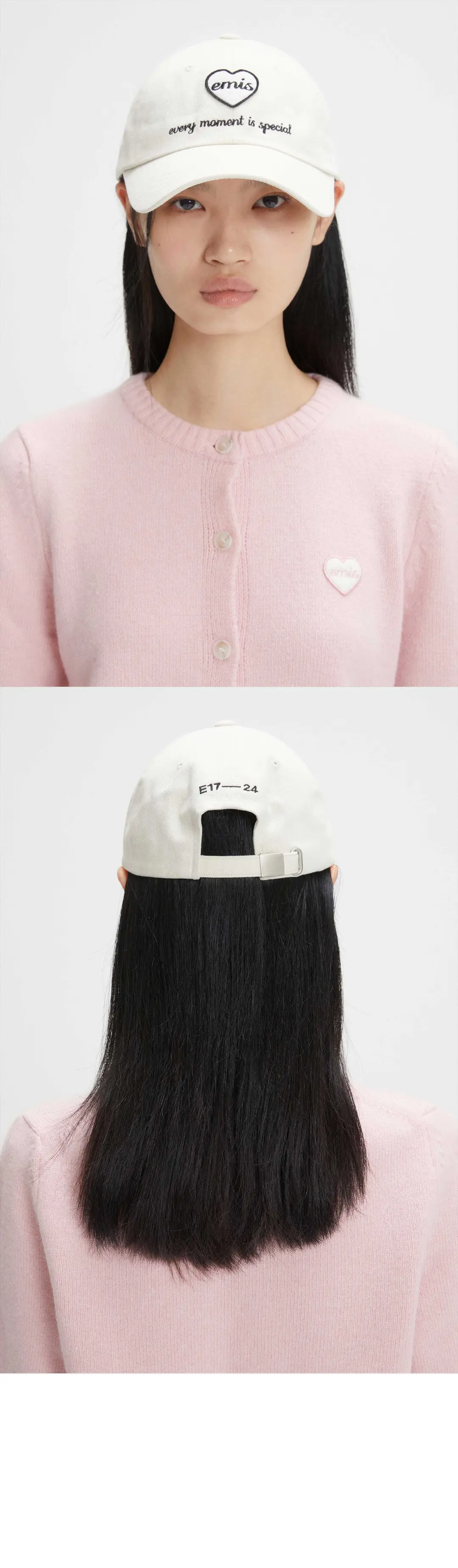 이미스 HEART WAPPEN BALL CAP-CREAM 상품 이미지 2