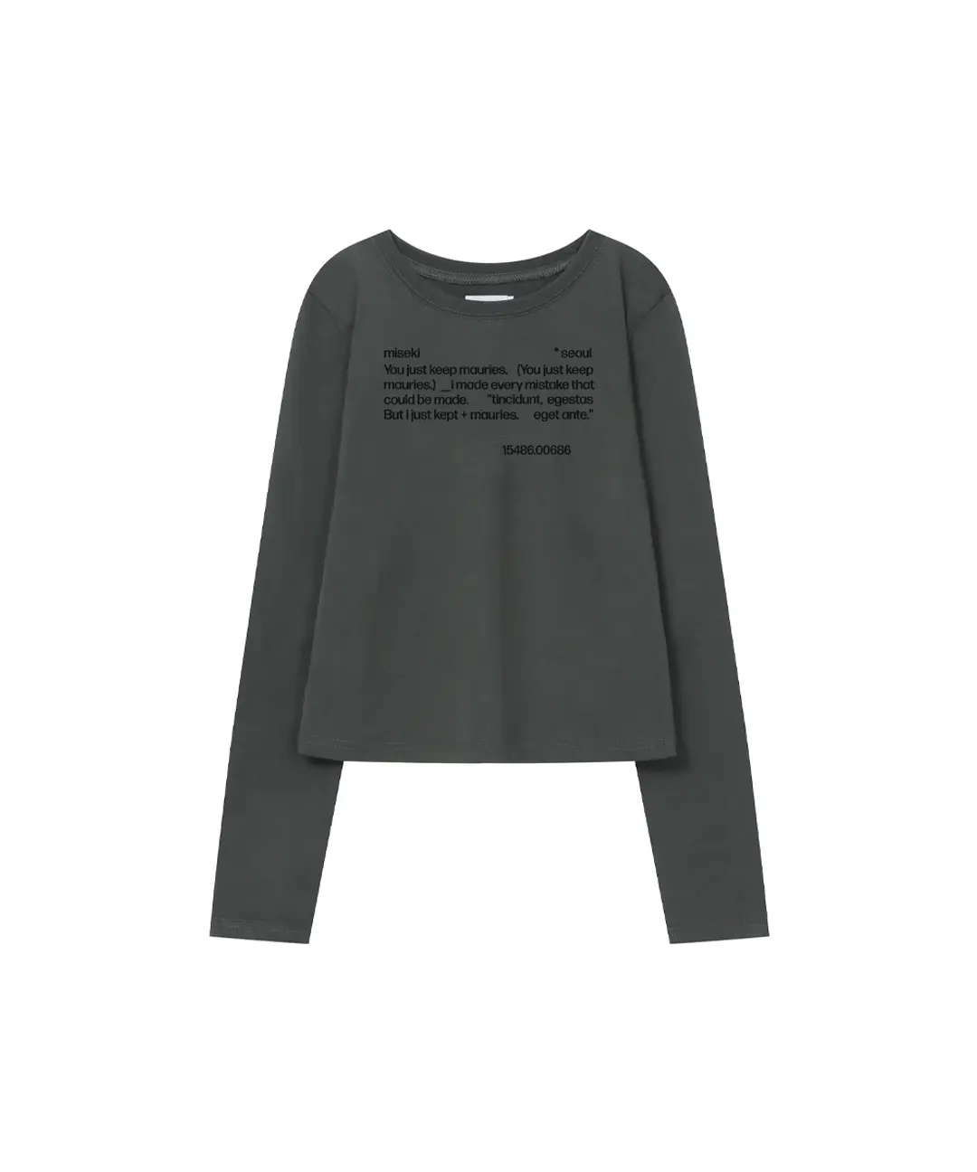 미세키서울 Quote long sleeves CHARCOAL 상품 이미지 2