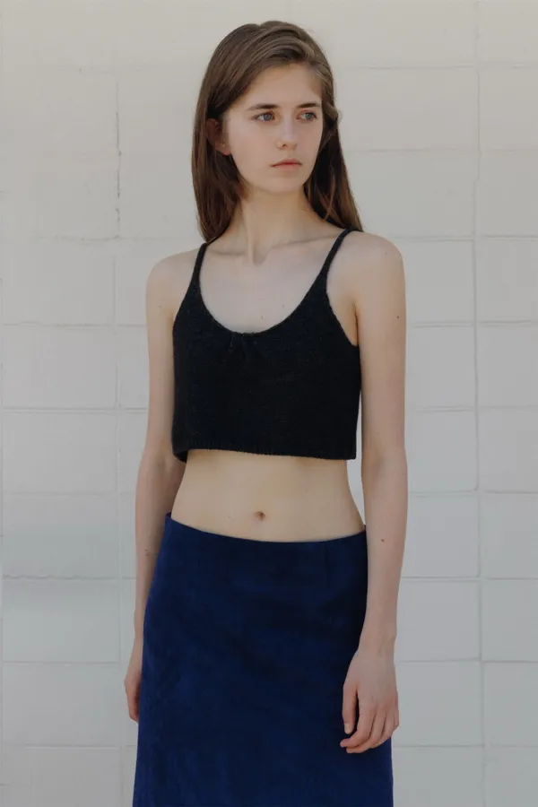 Mist knit bustier (charcoal)