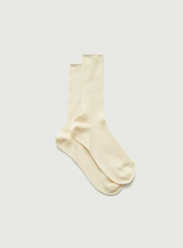 Silket Ribbed Knit Socks