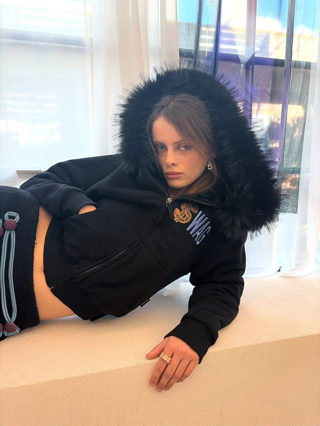 스컬프터 Swag Hooded Zip-Up Jacket Black 상품 이미지 1