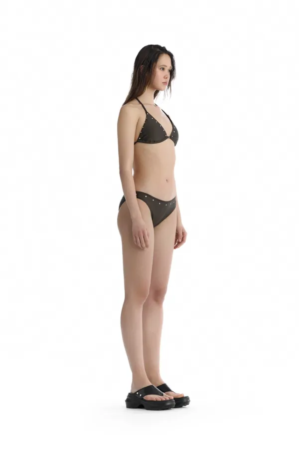 Studded Bikini Sets [ Brown ]