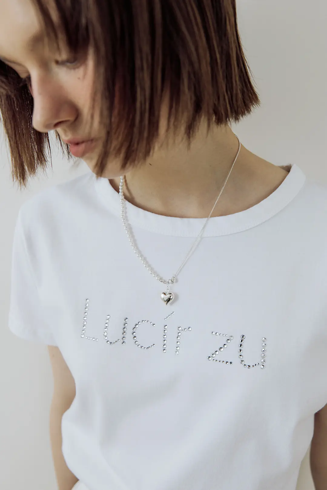 루시르주 Pearl silver heart Necklace (담수진주+925silver) 상품 이미지 2