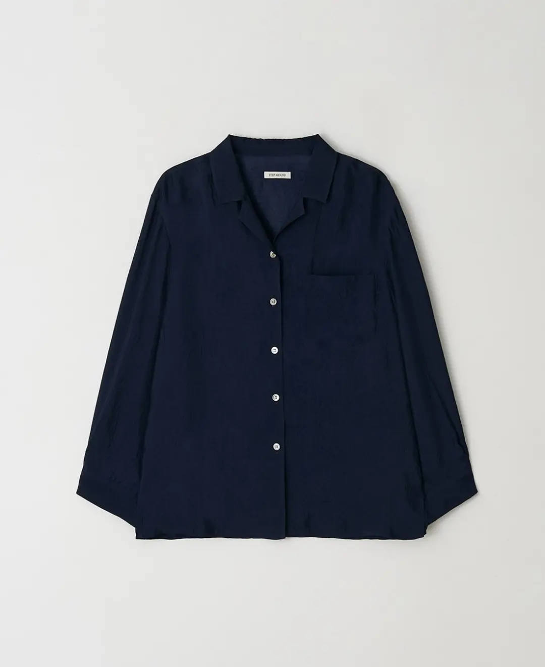 스텝어라운드 [2차] Oversize dressy shirt_NAVY 상품 이미지 2