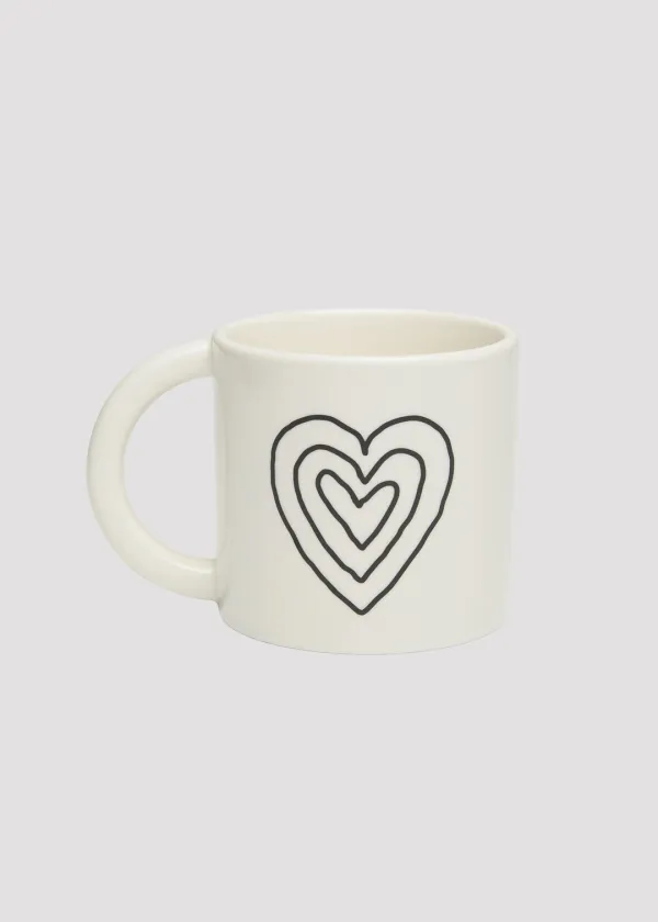 MUG CUP HEART LAYER WHITE