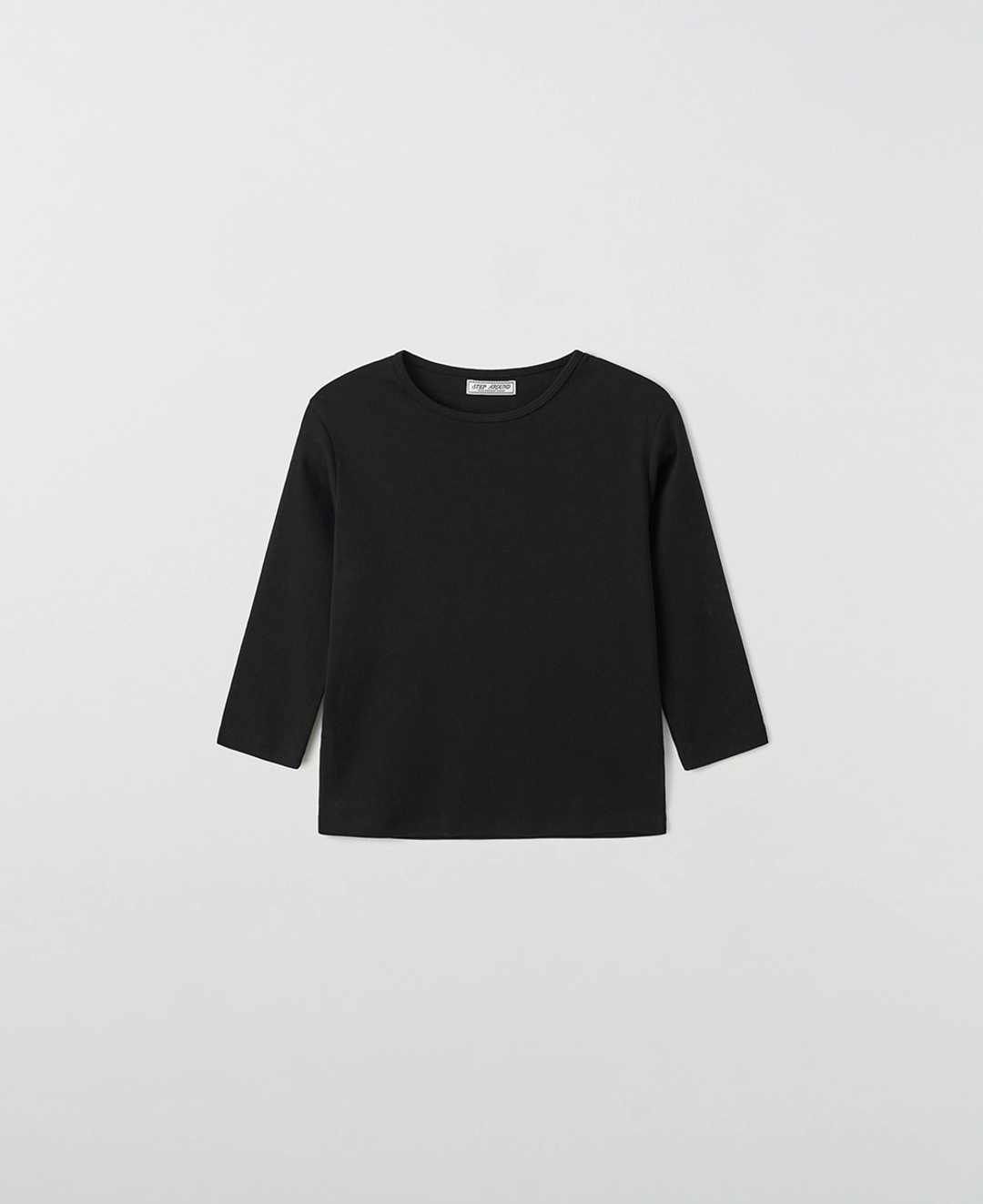스텝어라운드 Basic 3/4 Sleeve Slim TEE_BLACK 상품 이미지 2
