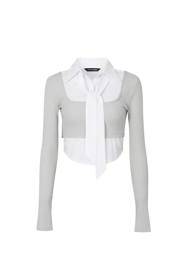 EVELYN SHIRT TOP light grey