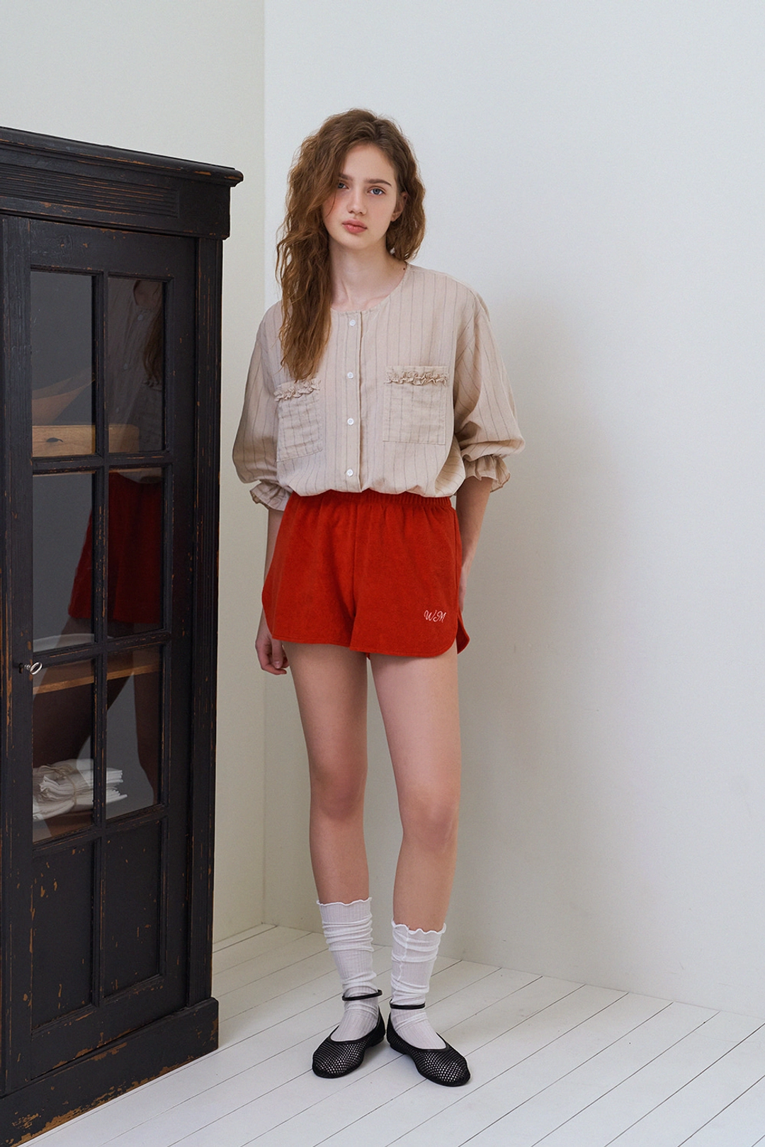 위드아웃썸머 Terry comfort shorts_red 상품 이미지 2