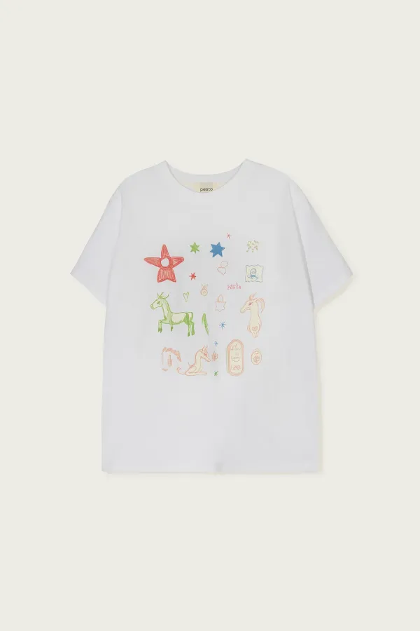 CRAYONS T-SHIRT WHITE
