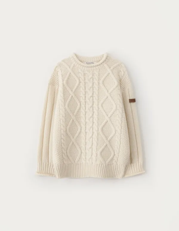 Bens Cable Wool Knit - Cream