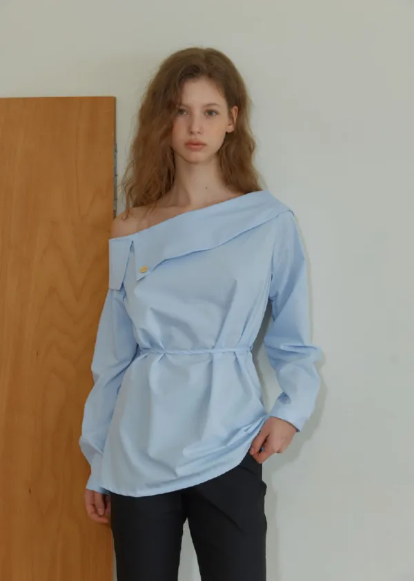 ANC OFF-SHOULDER BLOUSE_BLUE