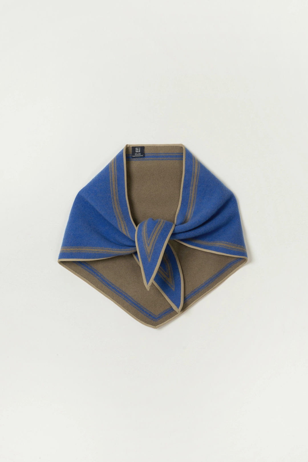 세이지먼트 EDAN COLOR SCHEME WOOL MUFFLER_BLUE-BROWN 상품 이미지 1