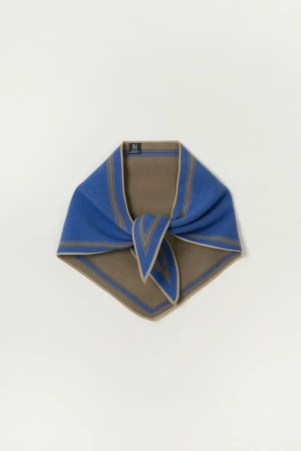 EDAN COLOR SCHEME WOOL MUFFLER_BLUE-BROWN