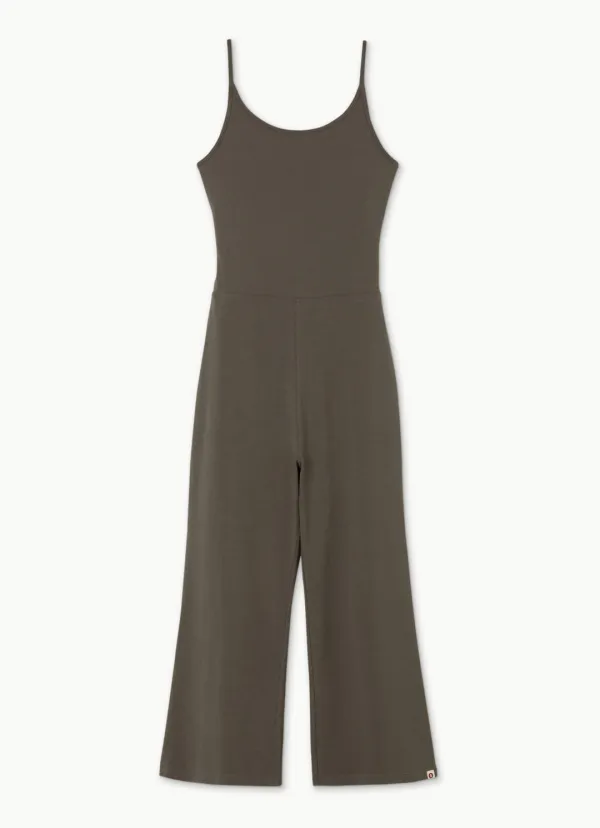 Cut-out bootcut jumpsuit_Major Brown