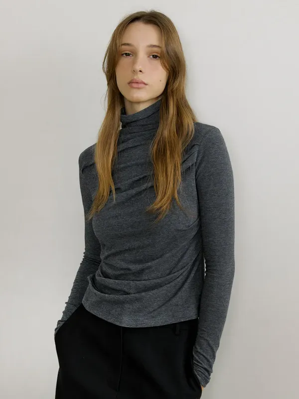 ROZY POLA NECK T-SHIRTS_3COLOR