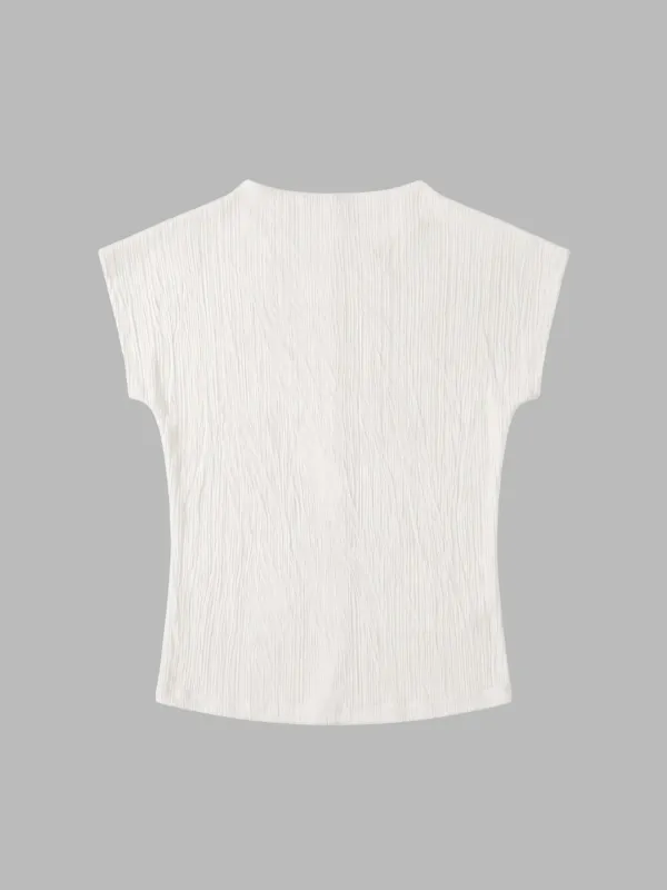 ELIN WRINKLE BLOUSE TOP_IVORY