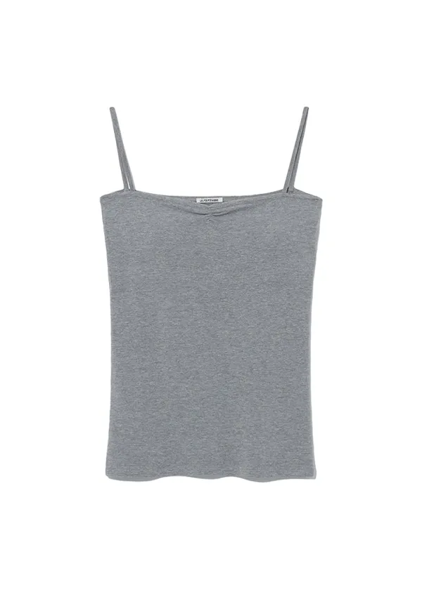 COTTON MODAL SLEEVELESS TOP [GREY]