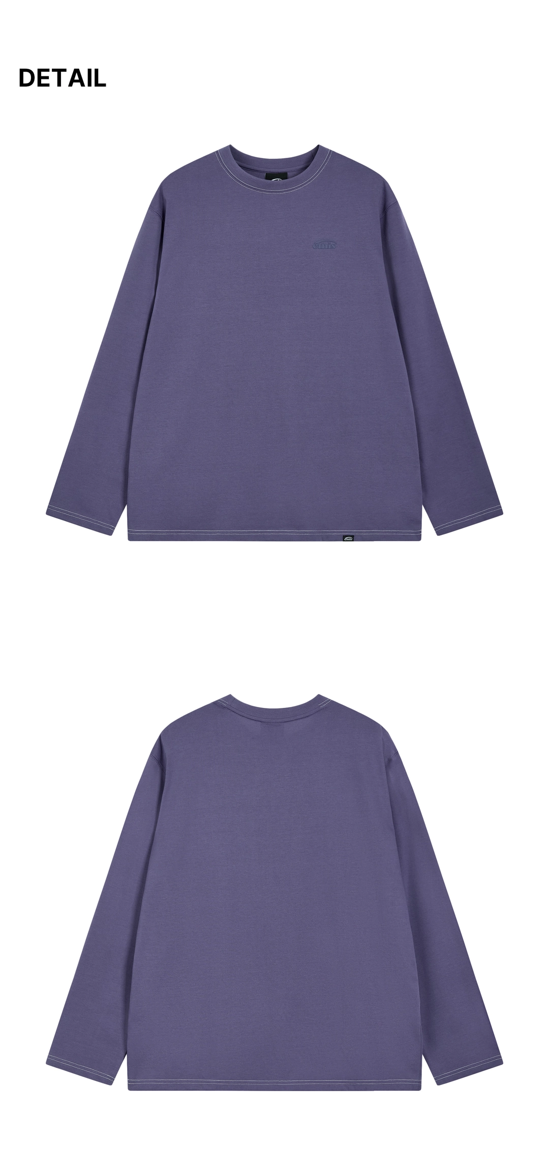 이미스 MONO LOGO PRINT LS T-SHIRT-PURPLE 상품 이미지 1
