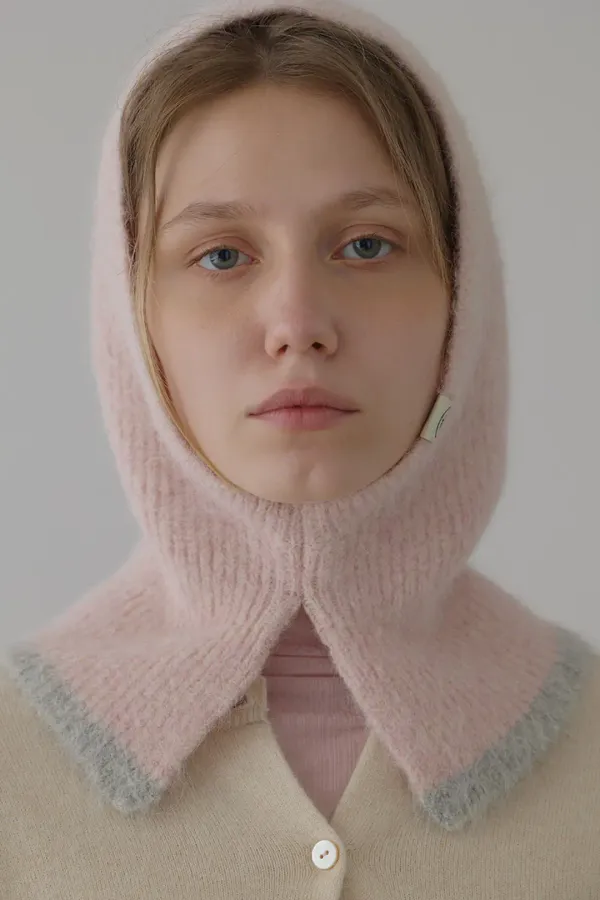 fluffy alpaca balaclava_pink