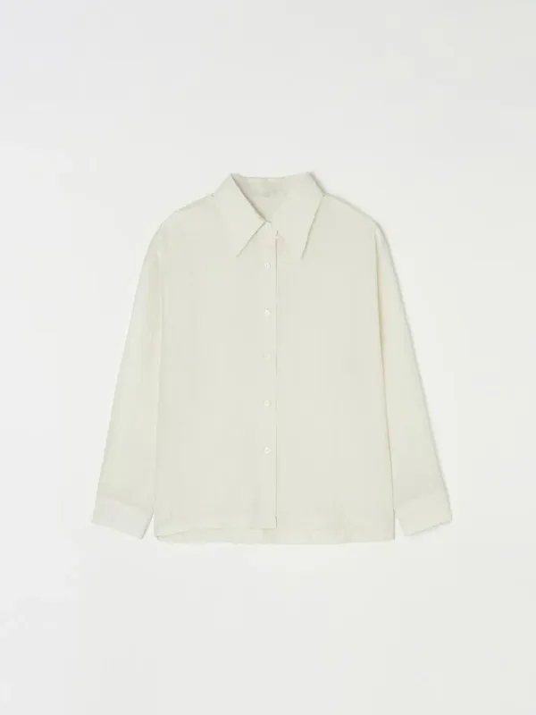 Wrinkle loose fit shirts - Cream ivory