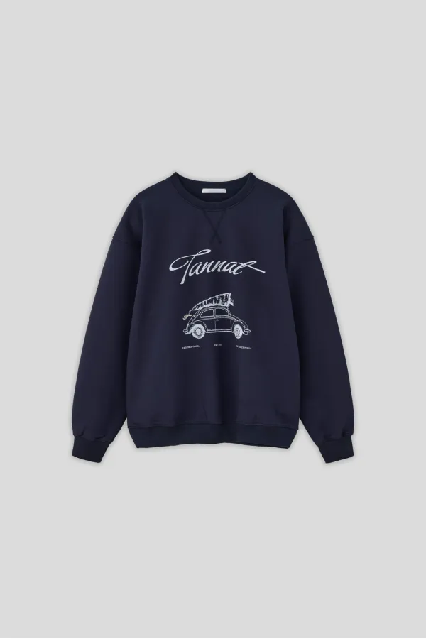 T/T Car printed sweatshirt (navy)