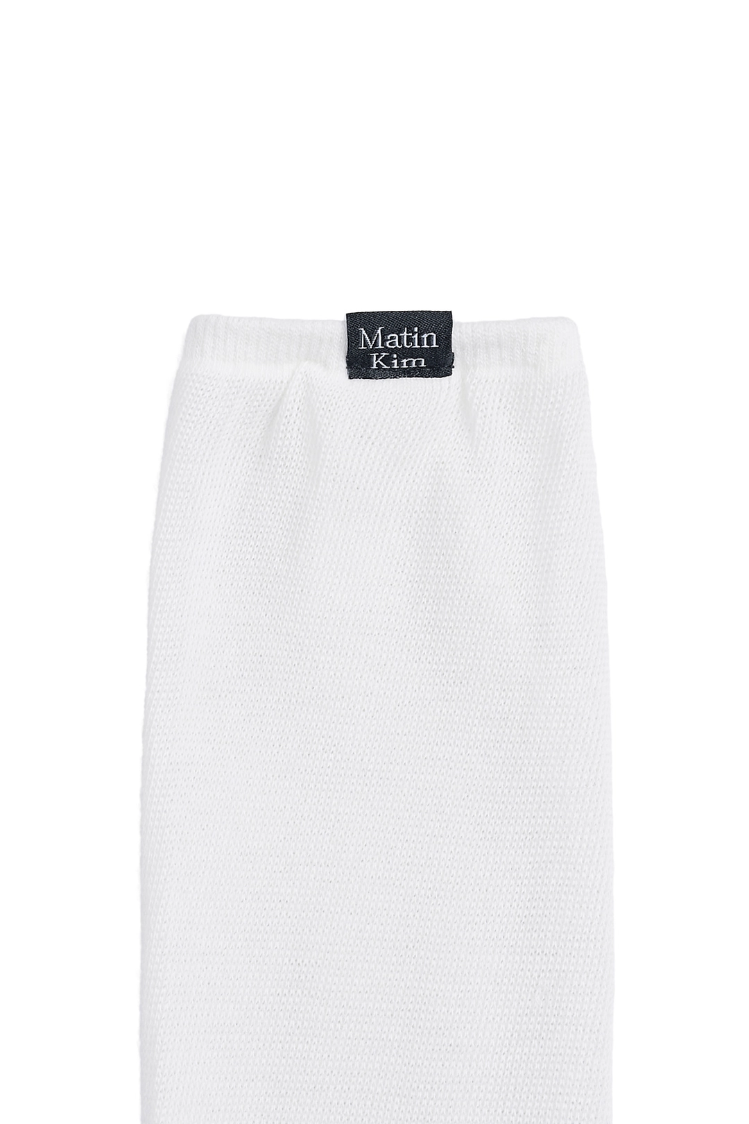 마뗑킴 LOOSE-FIT LOGO KNEE SOCKS IN WHITE 상품 이미지 2
