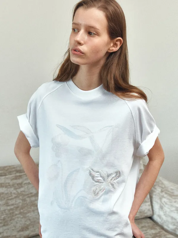 TIR FLORAL BUTTERFLY TOP_WHITE