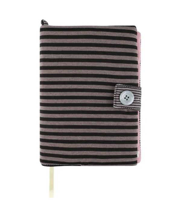 COY STRIPE DIARY SET CHARCOAL