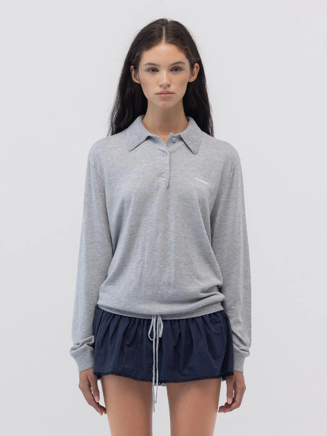 글로니 NEST POLO MINI DRESS (GRAY) 상품 이미지 1
