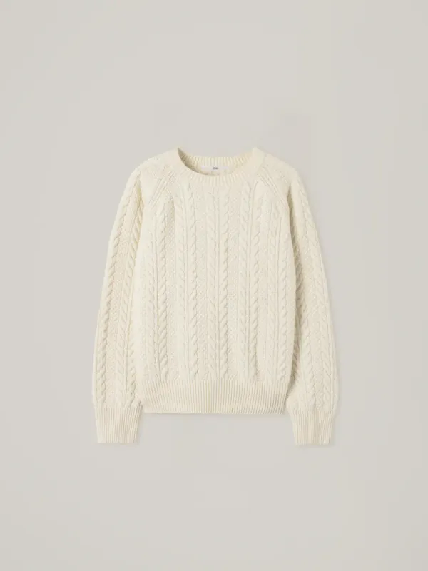 Carrie cashmere cable knit - Ivory