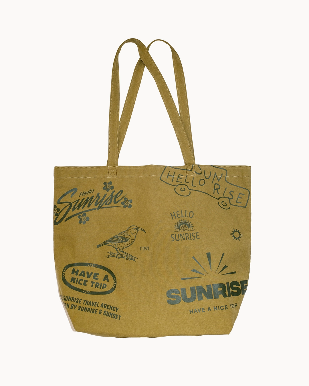 헬로선라이즈 HS Graphic Tote Bag_Olive 상품 이미지 1