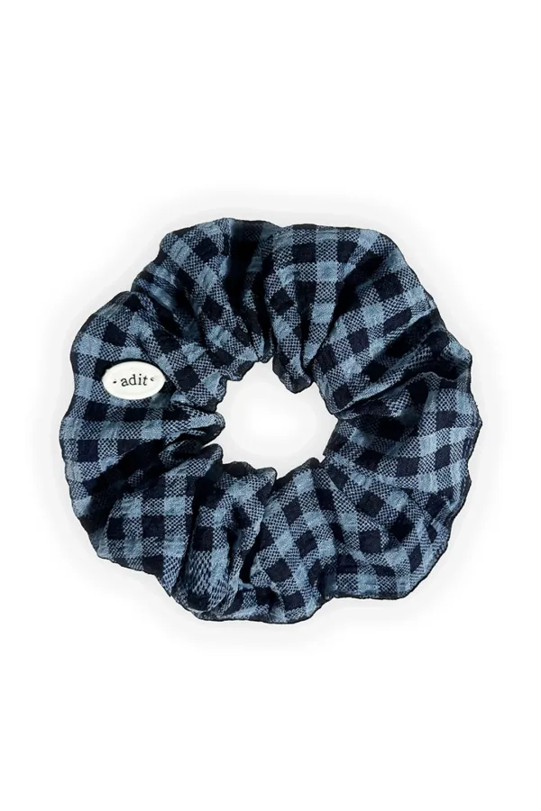 Check scrunchie_blue