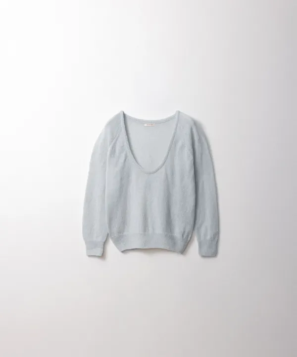 딥 유넥 스웨터 (watery mint)