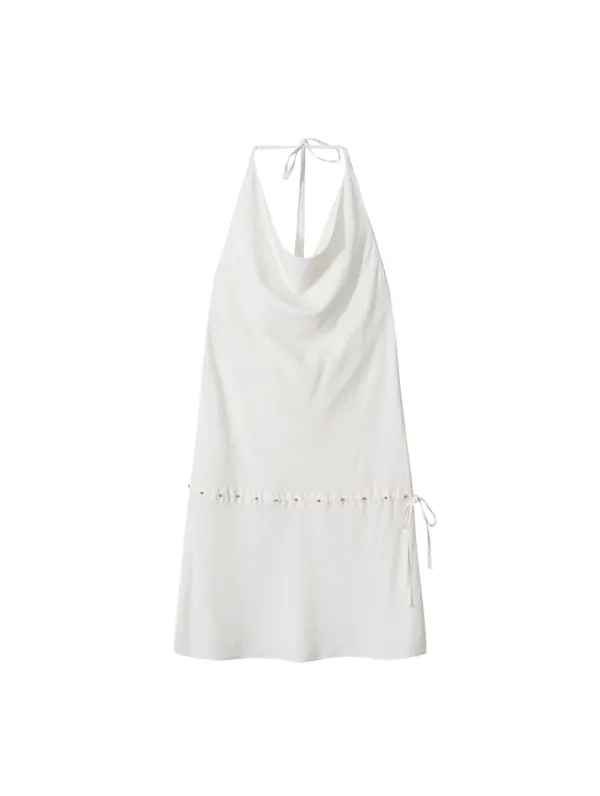 [6/8 출고] Cowl Mini Dress Off-White