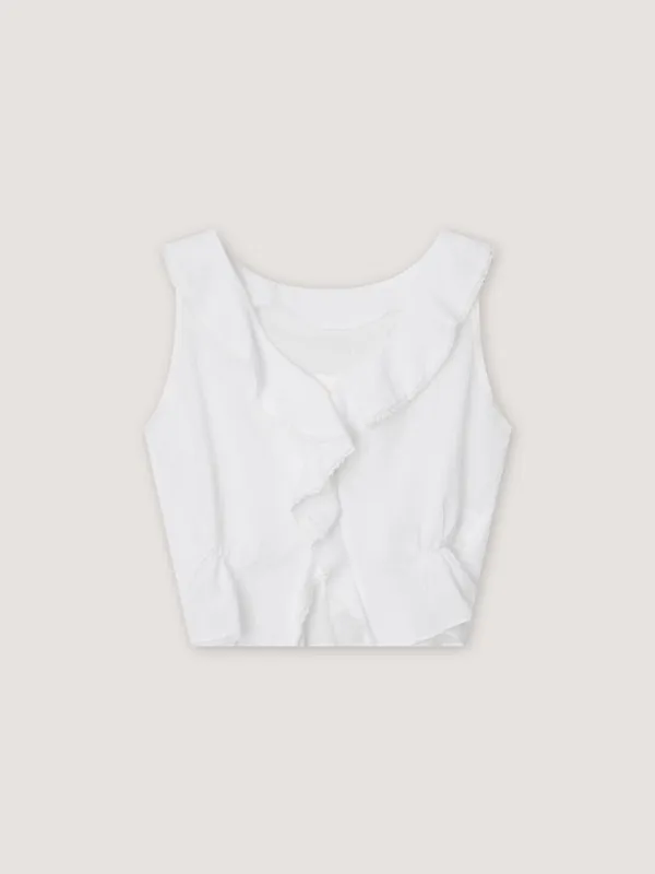 [5th] Ann Ruffle Blouse - Ivory