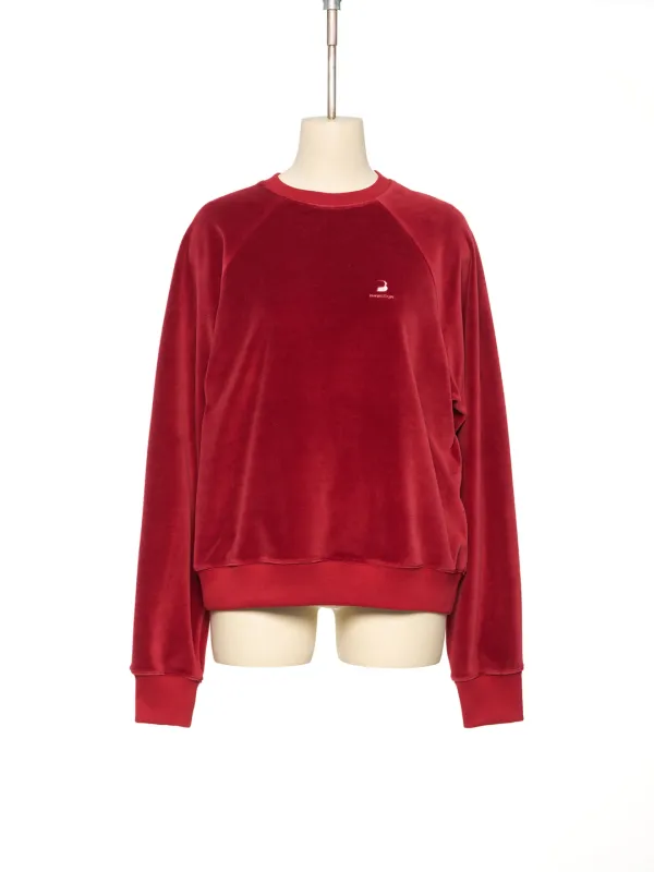 FW26 RED VELOUR SWEATSHIRT