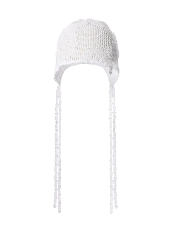 [Last one] LACE CROCHET BONNET_WHITE