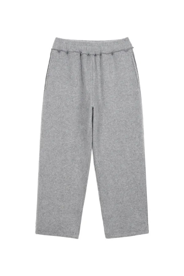 SMOOTH D LOGO KNIT PANTS IN GREY