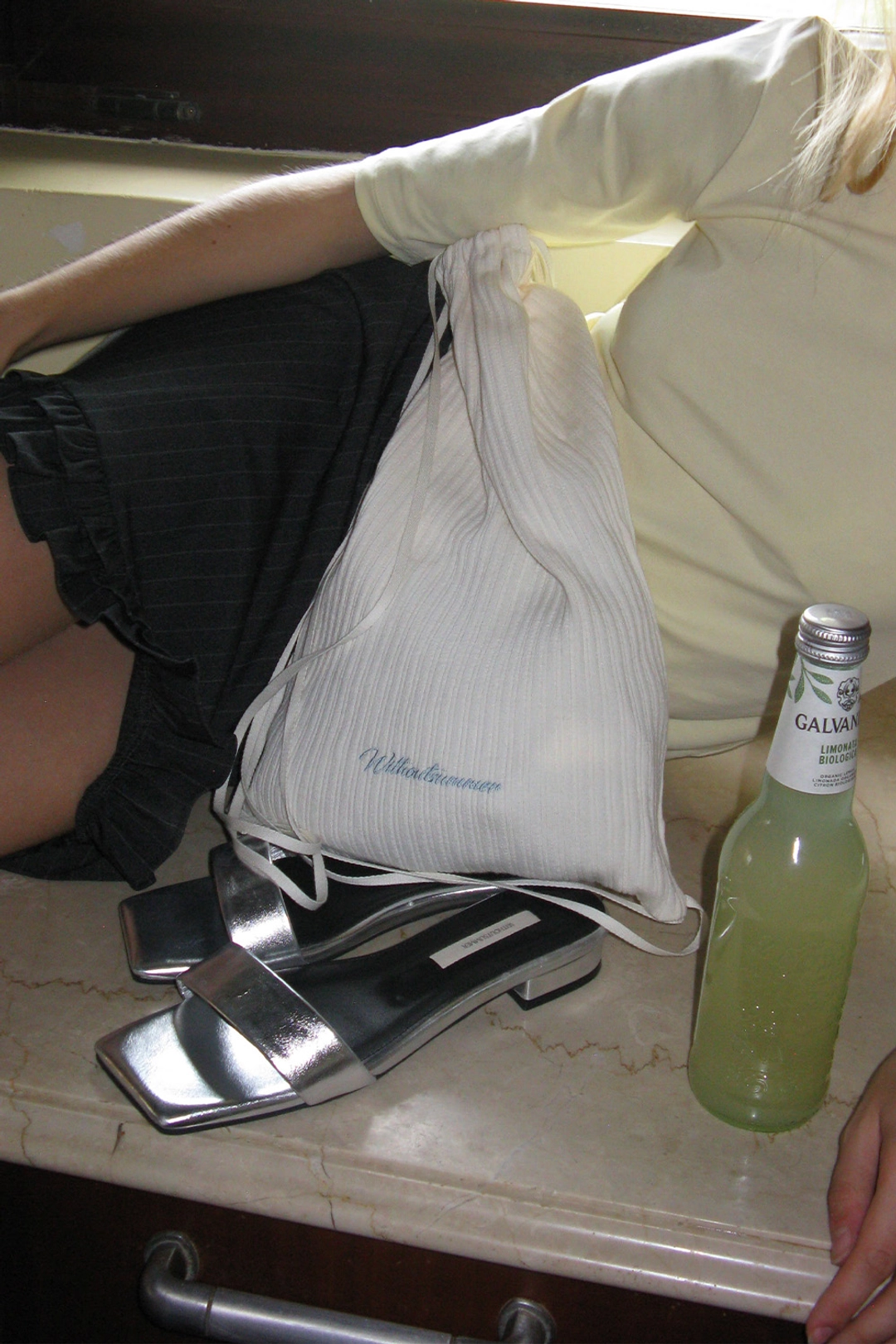 위드아웃썸머 Logo gym sack_ivory 상품 이미지 2