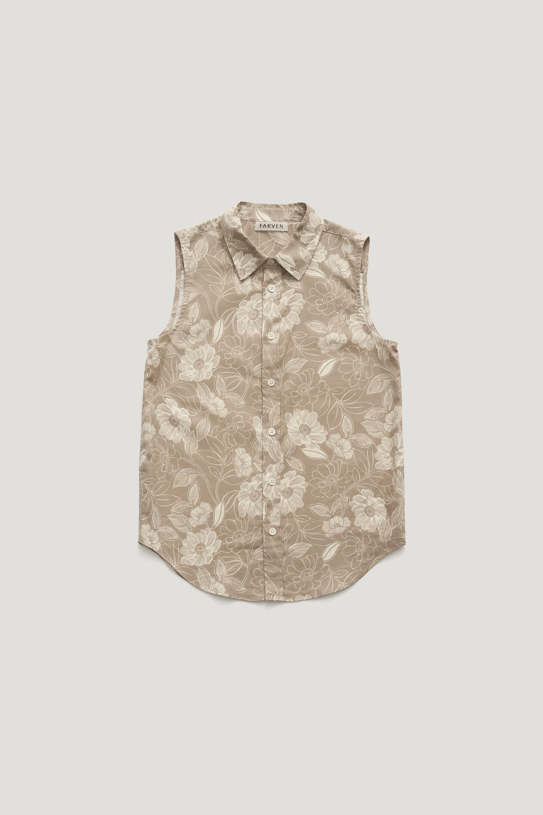 [JAPAN HOKKOH FABRIC] FORET SLEEVELESS SHIRTS_BEIGE